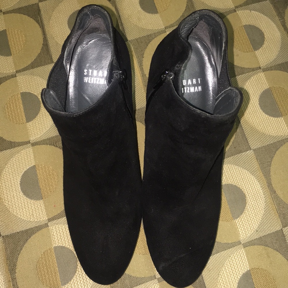 Stuart Weitzman black suede booties